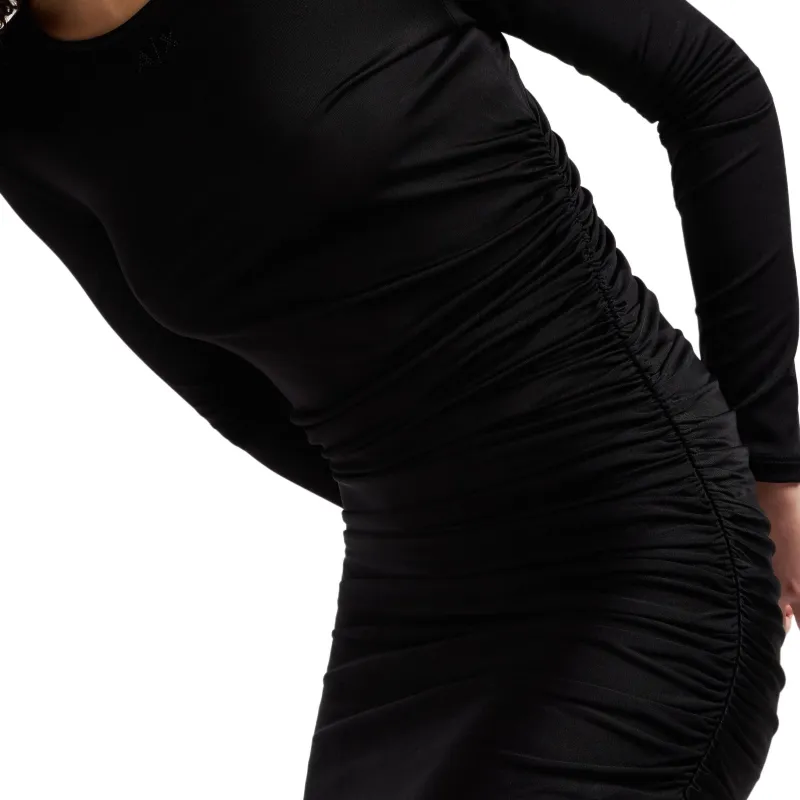 ARMANI EXCHANGEAE Long Sleeved Dress Women's Black-4