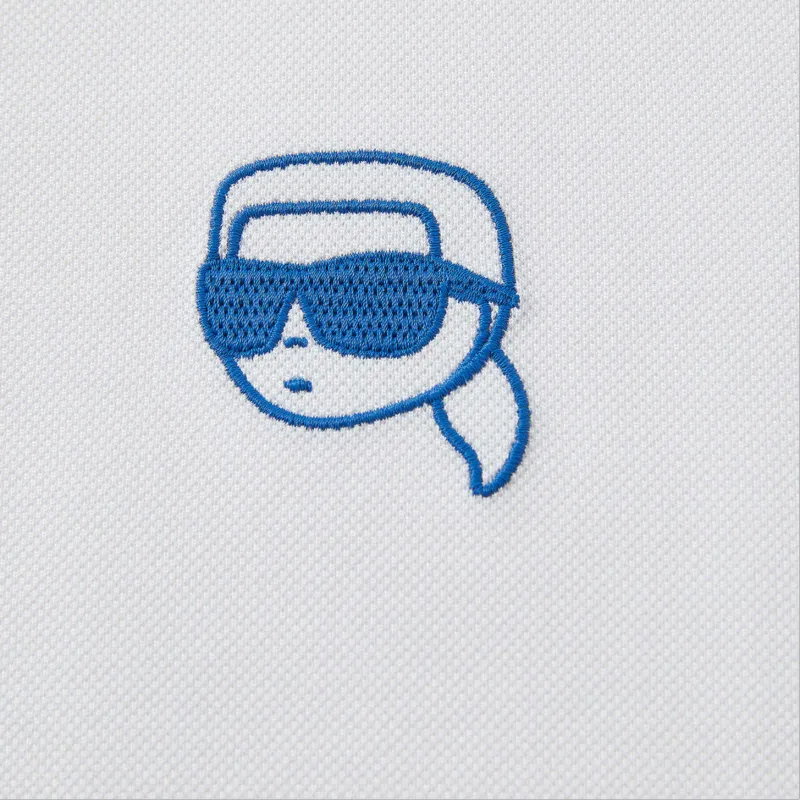 KARL LAGERFELD SS25 Polo Shirt Men's White-1