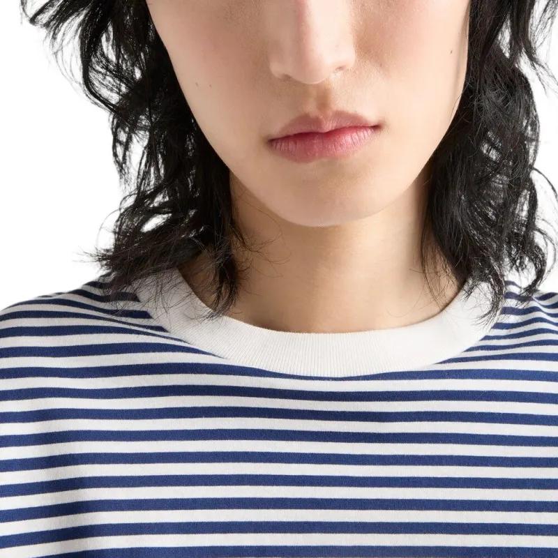 PRADA Drop Shoulder Sleeve T Shirt Women's Marine Blue-4