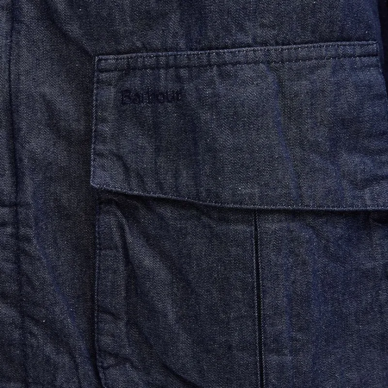 BARBOUR Denim Jacket Men's Marine Blue-5