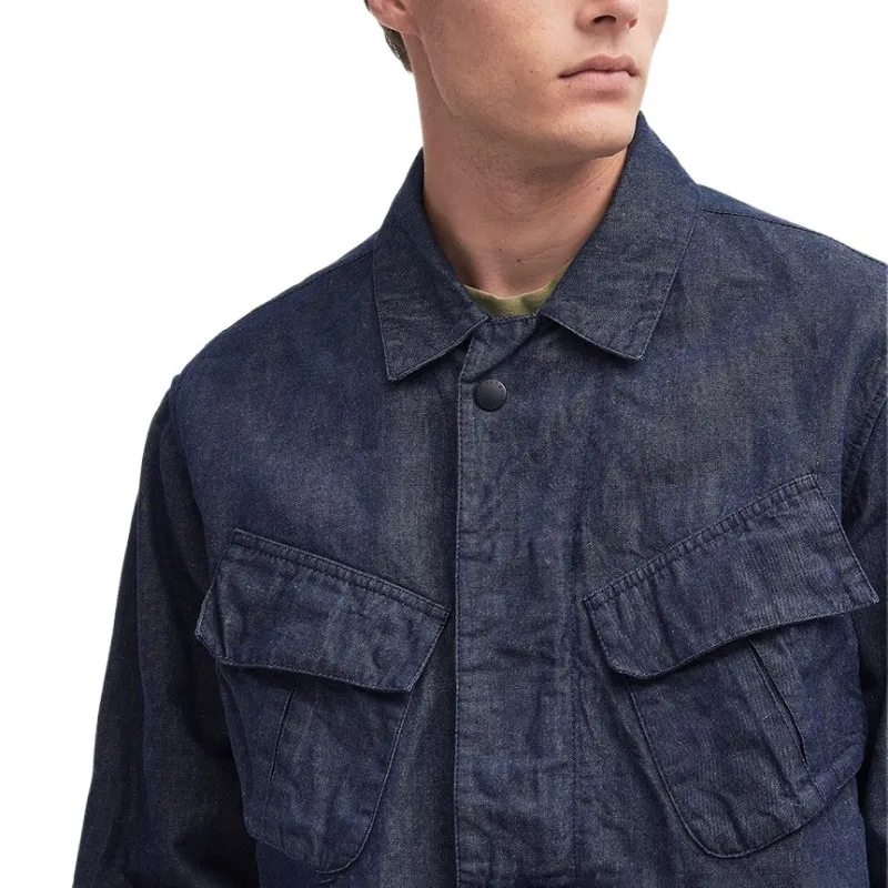 BARBOUR Denim Jacket Men's Marine Blue-4