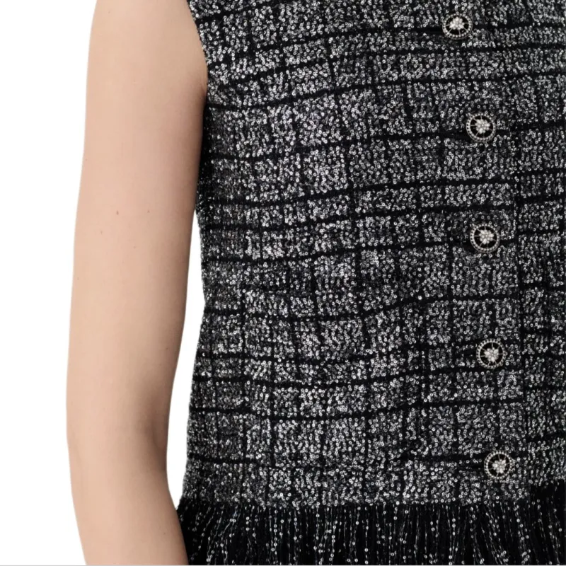 CHANEL 25S Spring Summer Collection Tank Tops Women's Black-2