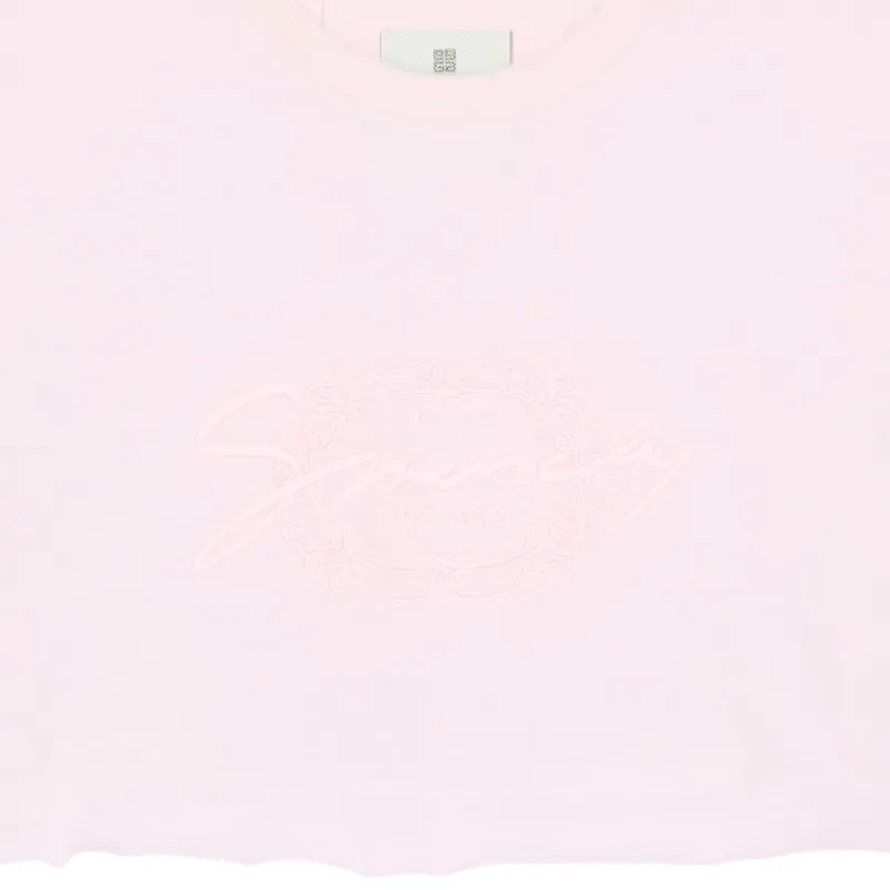 Givenchy Logo Embroidered Cropped T Shirt-3