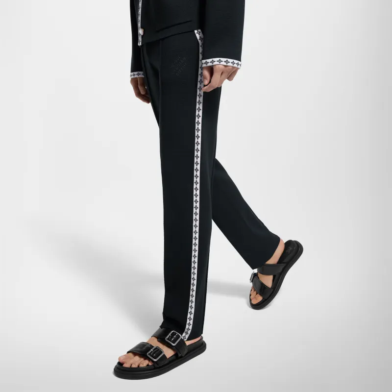 LOUIS VUITTON Preppy Knitted Wool Trousers-4