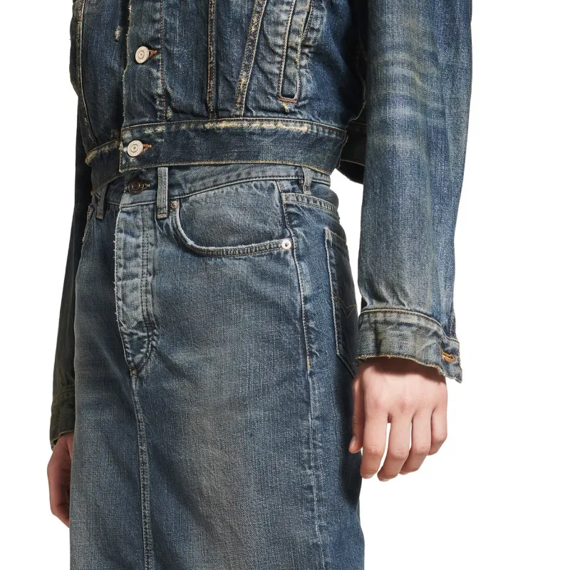 Balenciaga Denim Maxi Skirt-6