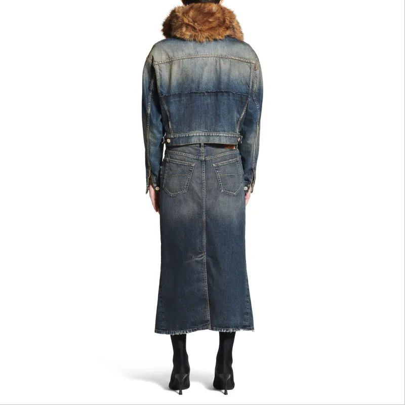 Balenciaga Denim Maxi Skirt-3