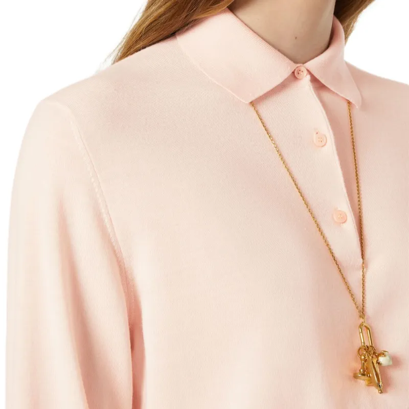 Loro Piana SS25 Polo Shirt Women's Fluffy Pink-5