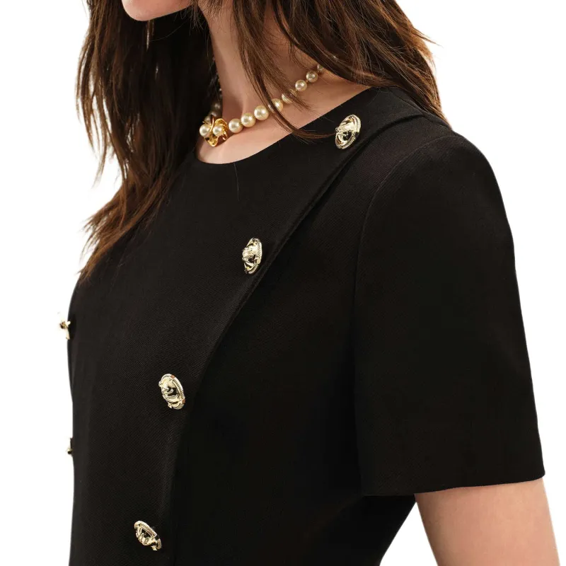 KARL LAGERFELD SS25 Short Sleeved Dresses Women's Black-7