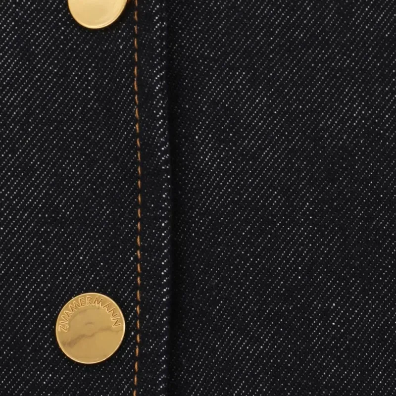 Zimmermann SS25 Denim Jacket Women's Night Sky Color-7
