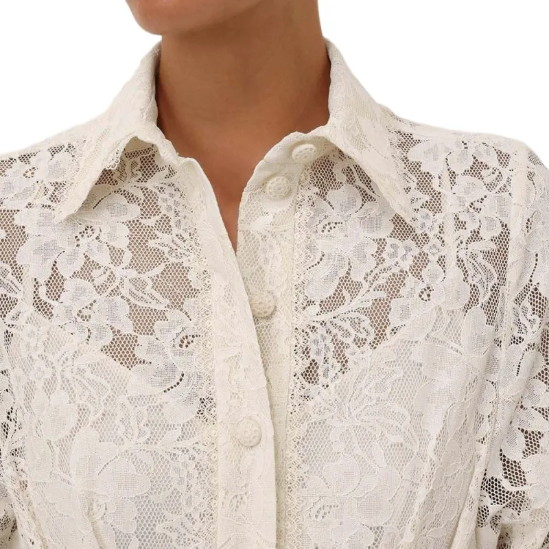 Zimmermann SS25 Long Sleeved Dress Women's Cream-7