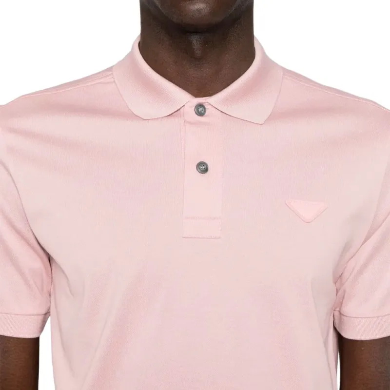 PRADA SS25 Polo Shirt Men's Pink-3