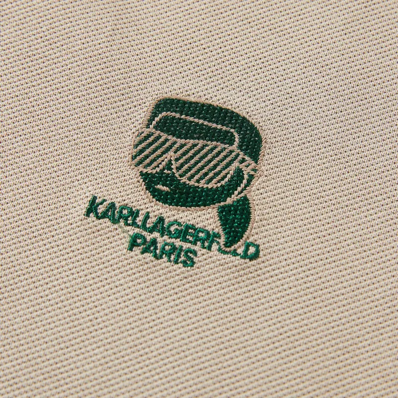 KARL LAGERFELD SS25 Polo Shirt Men's Khaki-2