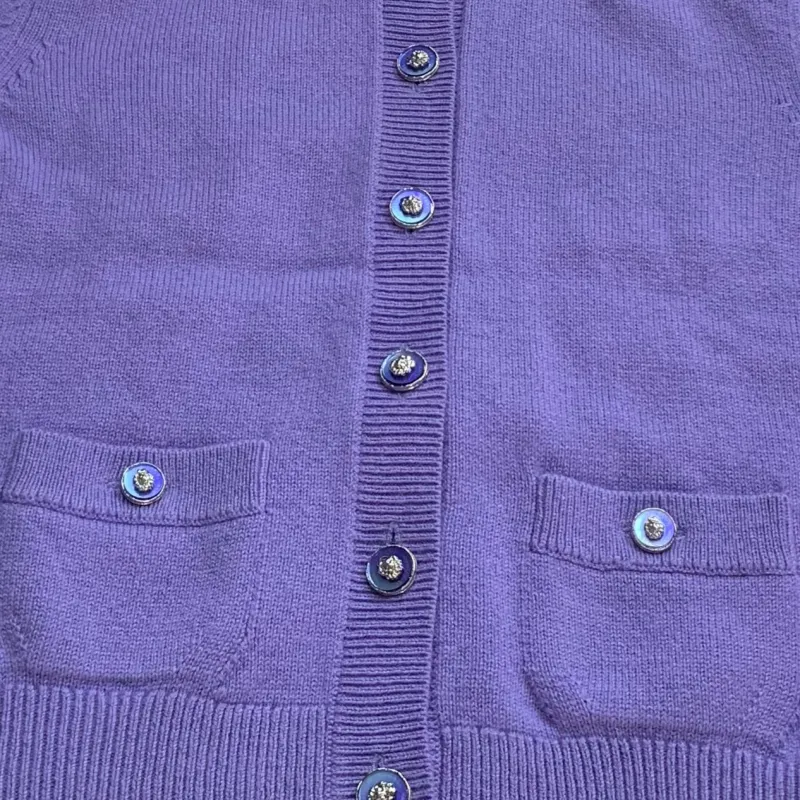 CHANEL 22P Cashmere Sweater Women's Lavender-2