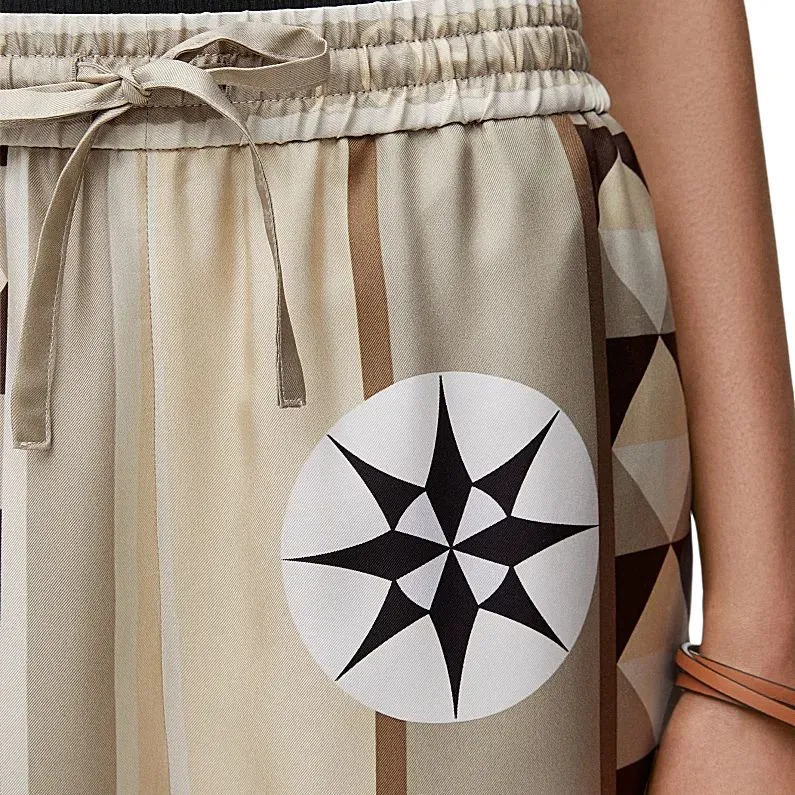 LOEWE Pyjama Trousers 'Beige/Multicolor'-4