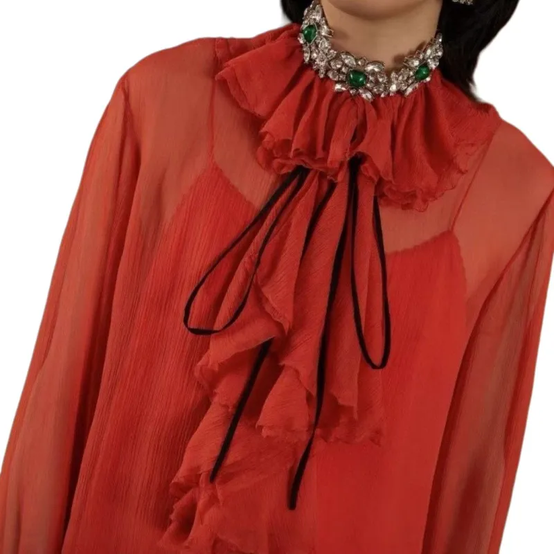 GUCCI Shirts Women's Red-2