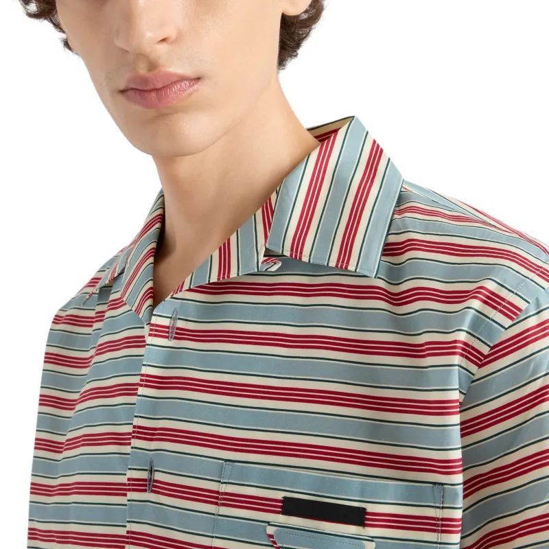PRADA Striped Bowling Shirt-4