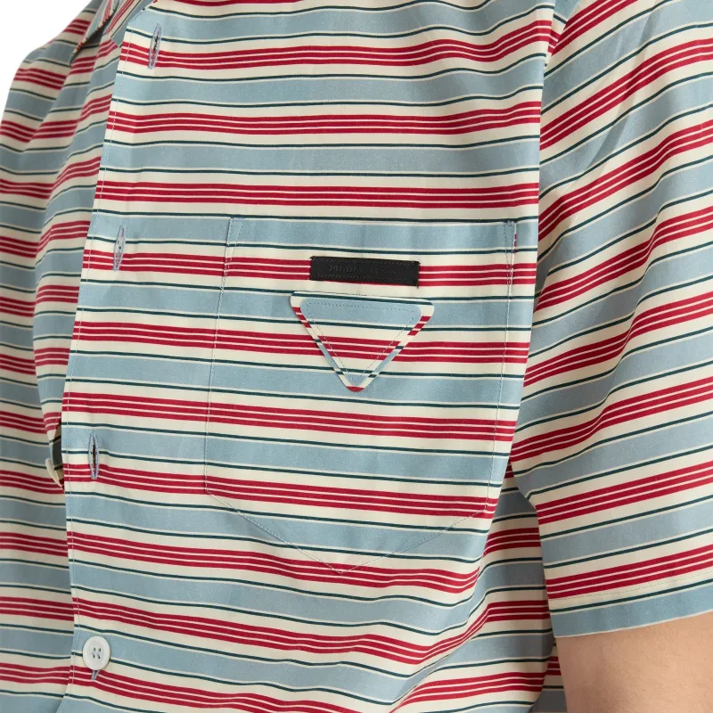 PRADA Striped Bowling Shirt-5