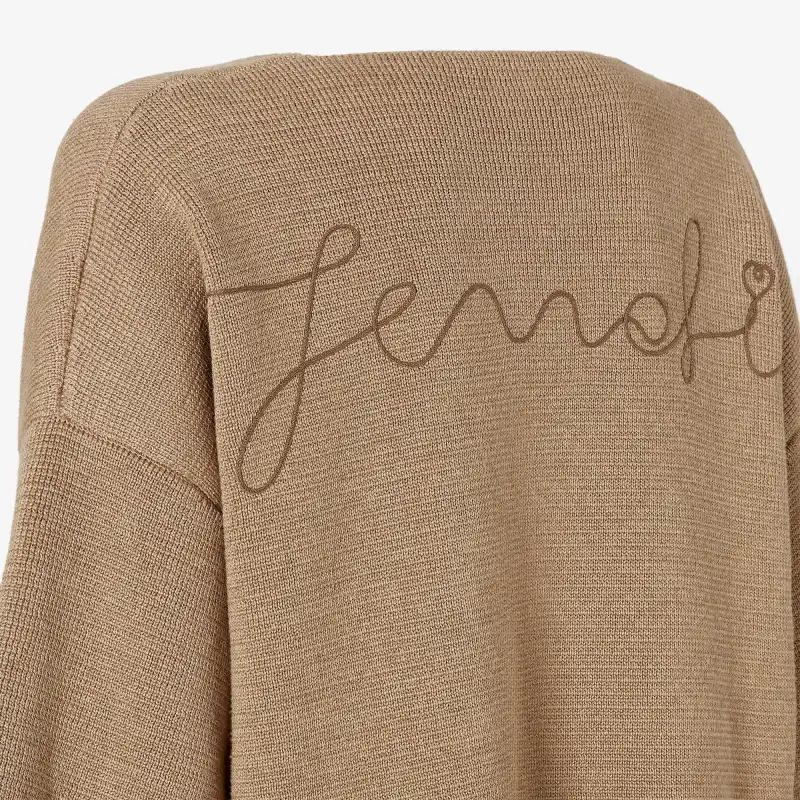 FENDI SS25 Knitwear Women's Dark Beige-3