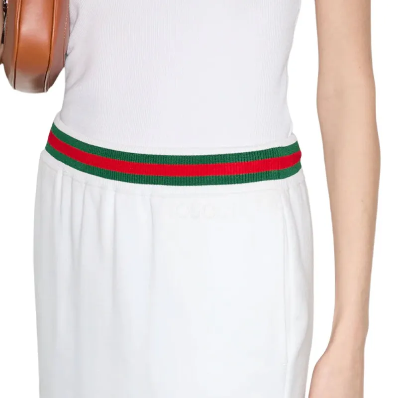 GUCCI Knit Long Skirt Women's White-3