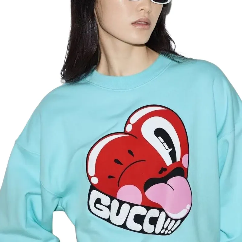 GUCCI Sweatshirt Women's Light Blue-4