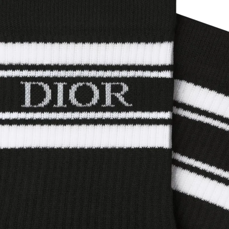 DIOR FW25 Mid Calf Socks Men's 1 Pack Black-1