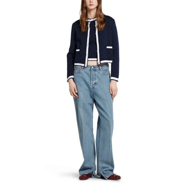 GUCCI FW25 Knitwear Women's Marine Blue-1