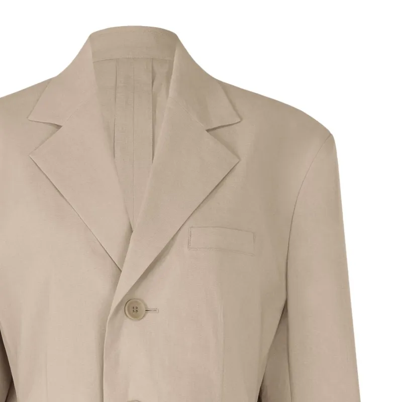 ISSEY MIYAKE Business Suit Coat Unisex Khaki-3
