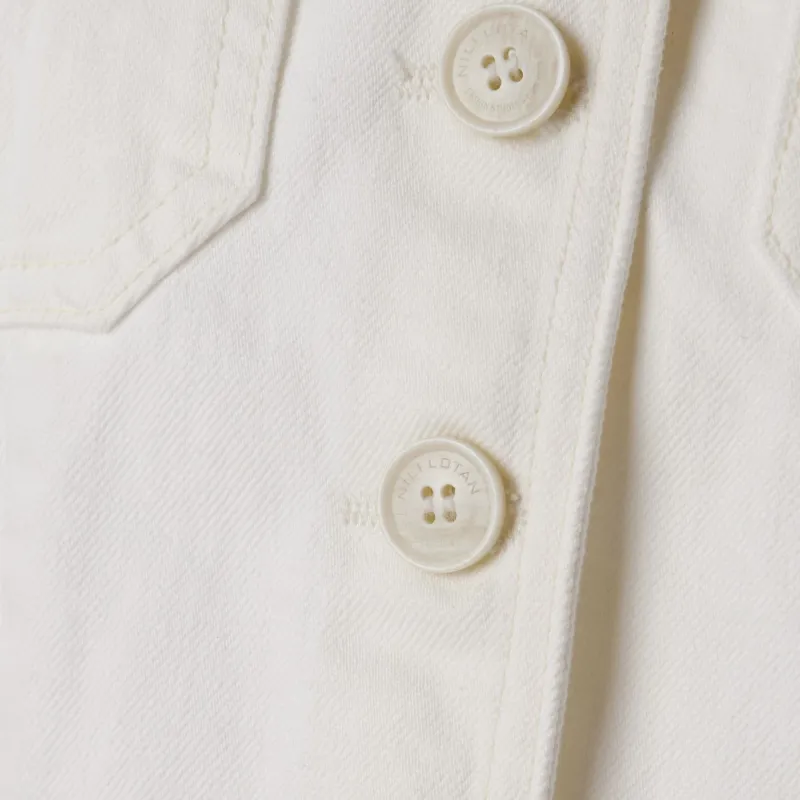NILI LOTAN Denim Jacket Women's Cream-4