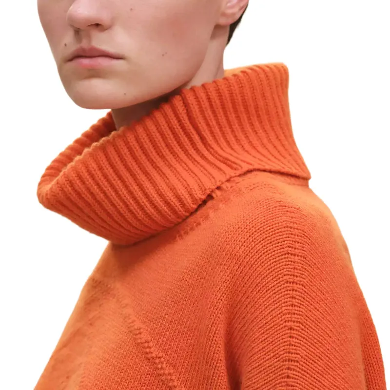 HERMES Cashmere Sweater Women's Orange-4