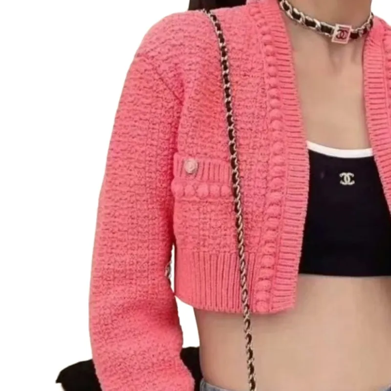 CHANEL 22S Knitwear Women's Cherry Blossom Pink-1