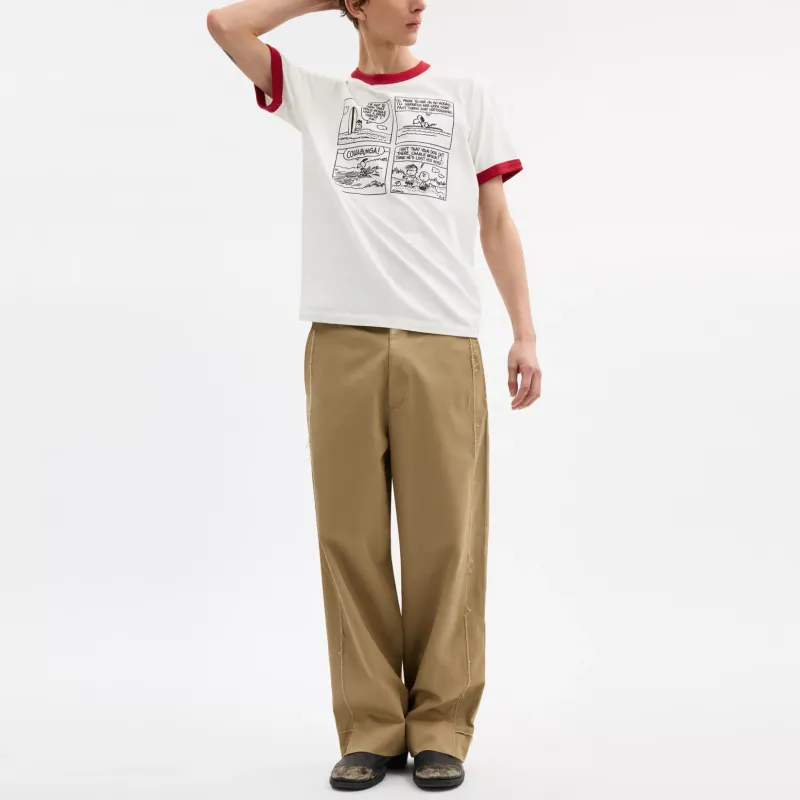 COACH x PEANUTS SS25 T Shirt Unisex Cream White-1