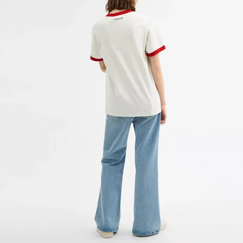 COACH x PEANUTS SS25 T Shirt Unisex Cream White-4