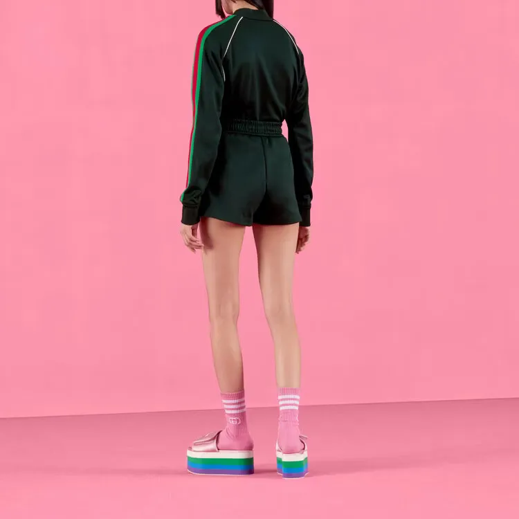 GUCCI X Adidas Jersey Shorts Dark Green-2