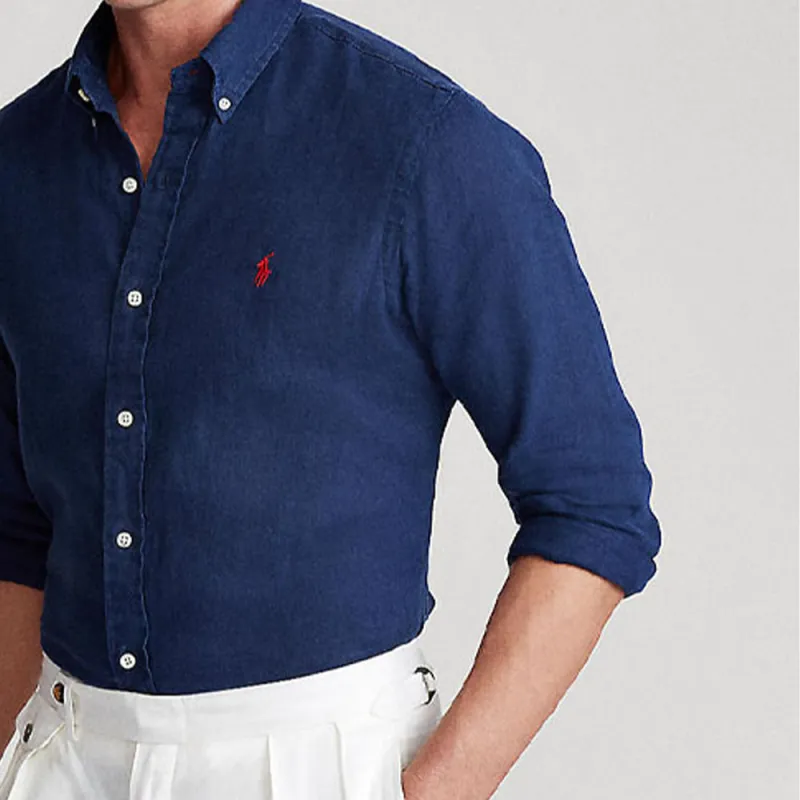 Polo Ralph Lauren SS23 Shirt Men's Navy Blue-4