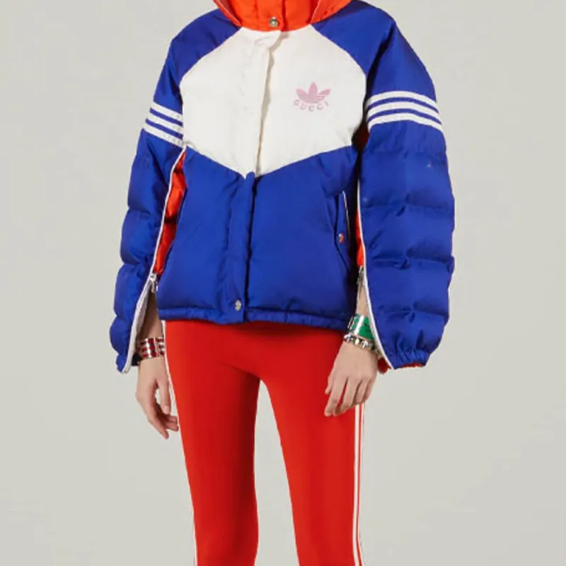 GUCCI X Adidas Jacket Blue/White/Orange-4