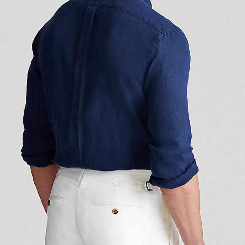 Polo Ralph Lauren SS23 Shirt Men's Navy Blue-5