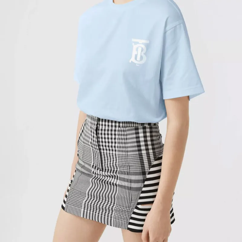 Burberry T Shirt Women's Light Blue-3