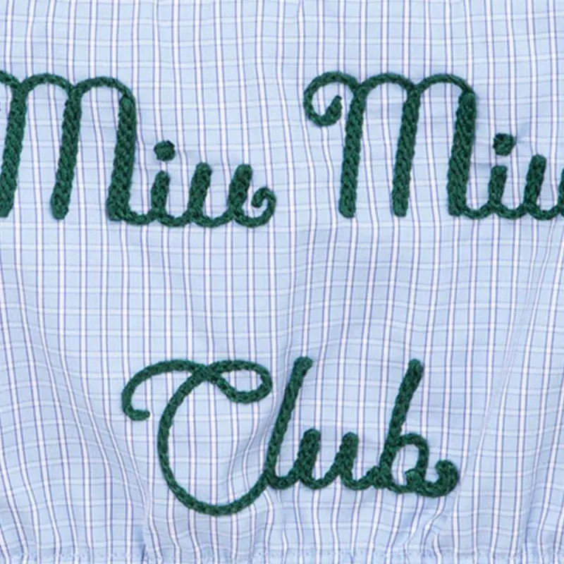 MIU MIU SS21 Strapless Top Women's Blue-7