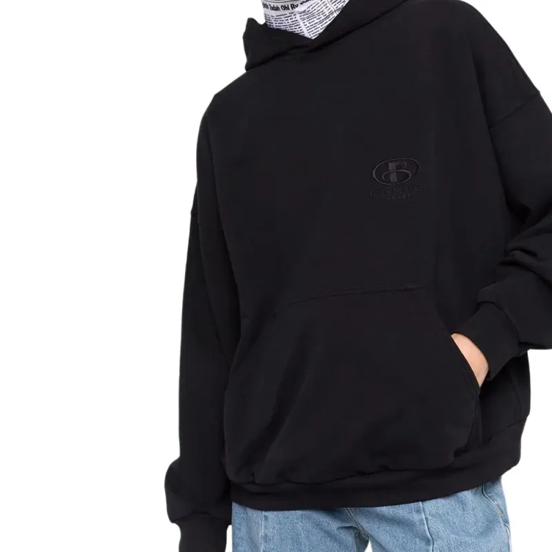 Balenciaga Spa Logo embroidered Oversized Hoodie-4