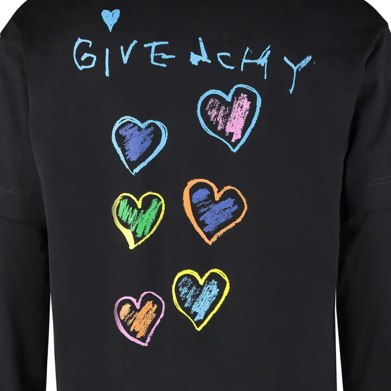 Givenchy Oversized Fit Double Layer Print T Shirt-5