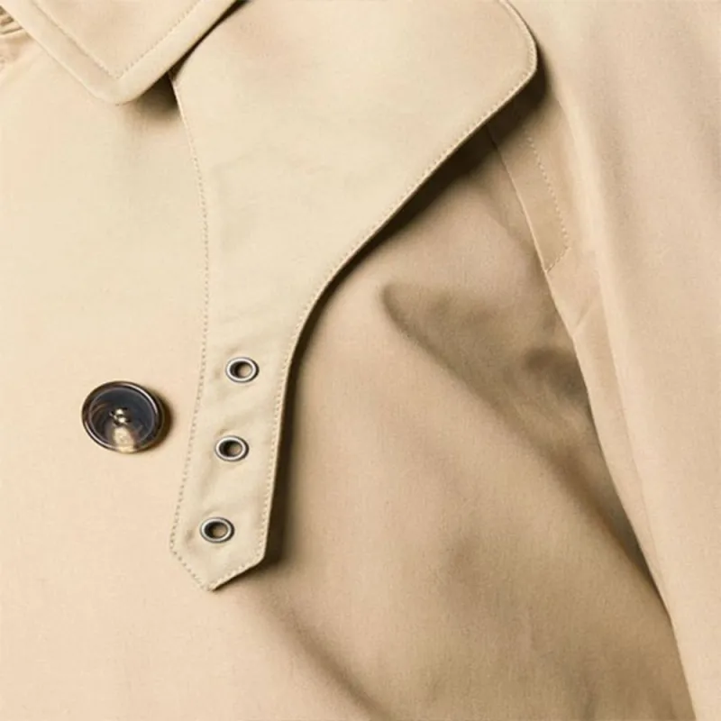 SAINT LAURENT Trench Coat Men's Sand-5