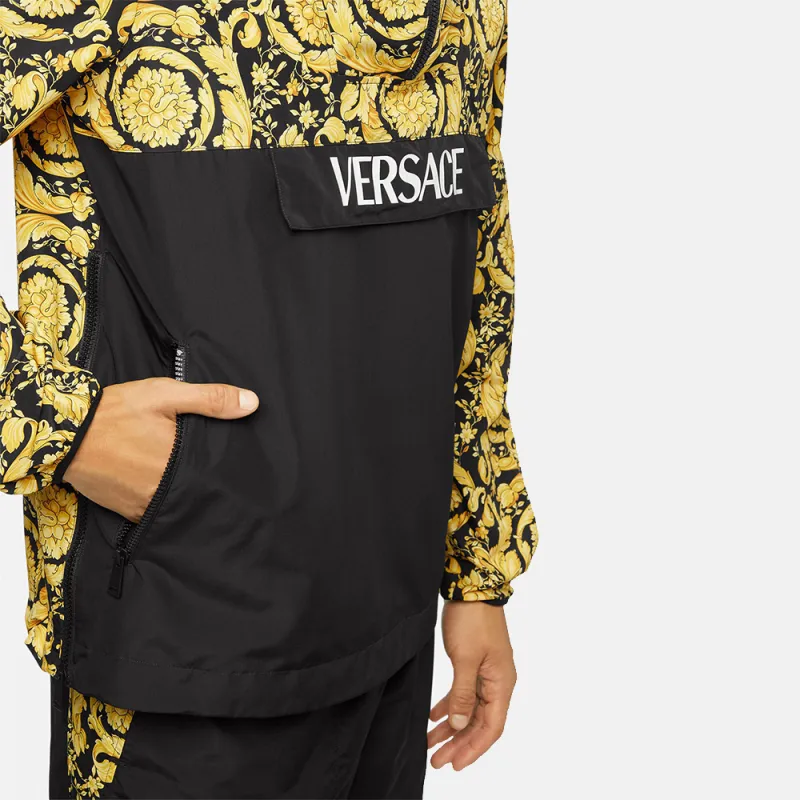 Versace - Boys Black & Gold Barocco Cotton Shirt