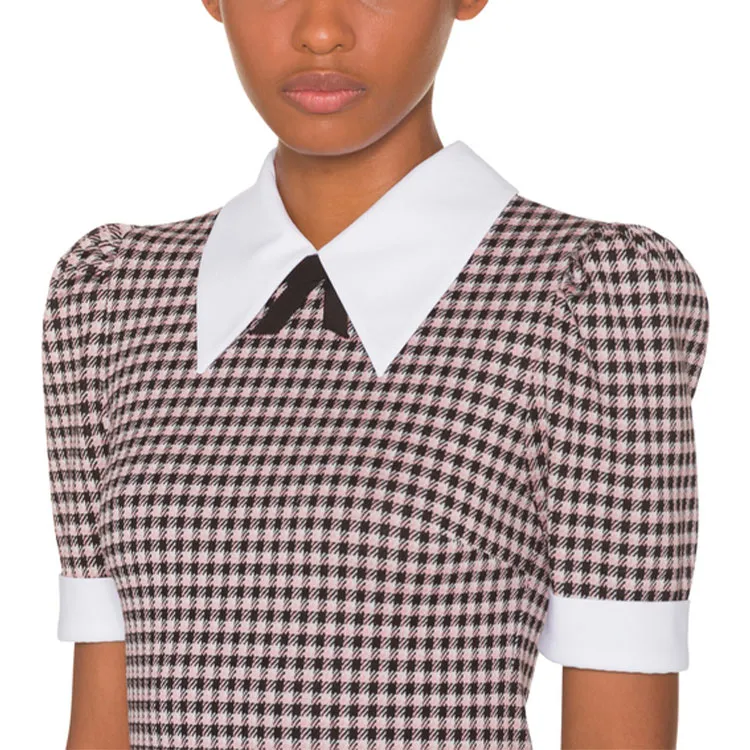 MIU MIU SS22 Short Sleeved Dresses Women's Brown-4