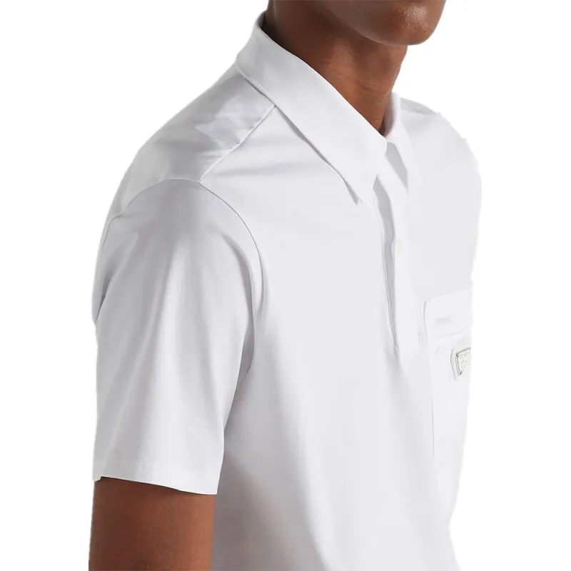 PRADA Polo Shirts Men White-3