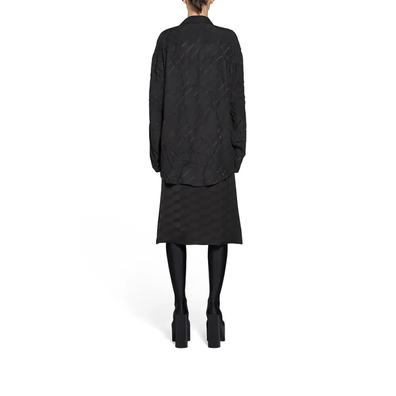 Balenciaga Allover Logo Printed Long-Sleeved Shirt-3