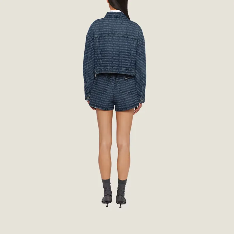 MIU MIU SS23 Denim Jacket Women's Blue-3