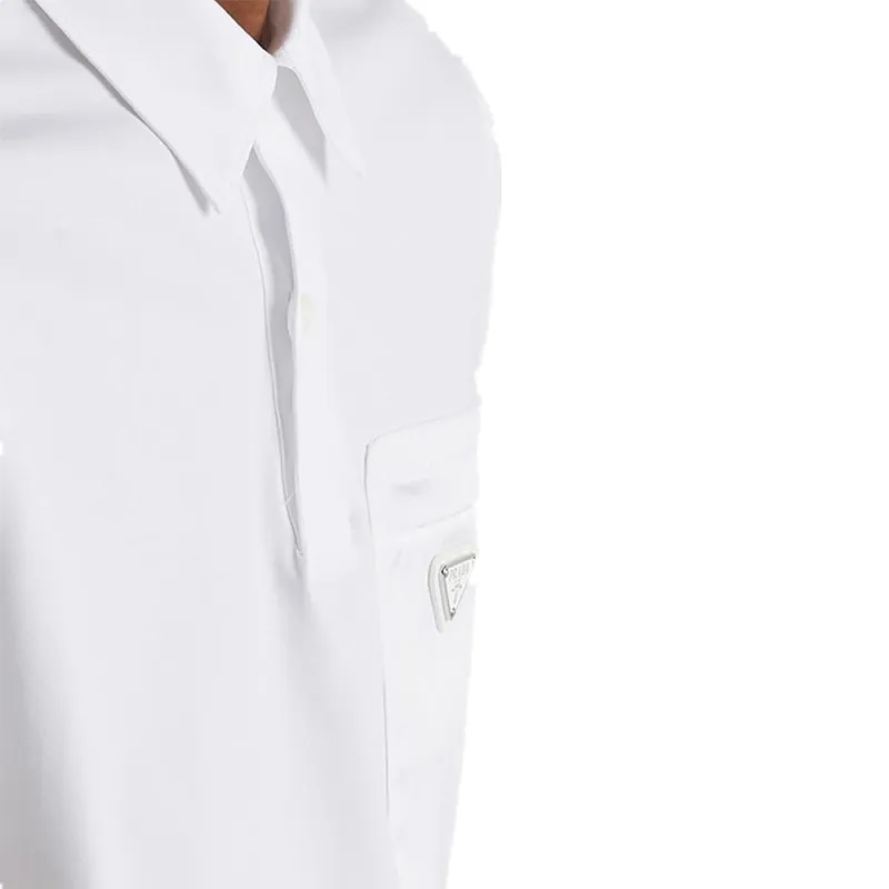 PRADA Polo Shirts Men White-4