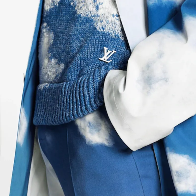 LOUIS VUITTON New Quarterly Products Of LV Coats Men's Blue-4