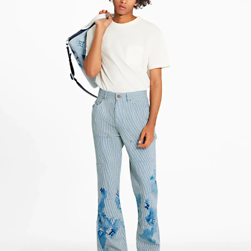 LOUIS VUITTON Casual Pants Men's Blue-5
