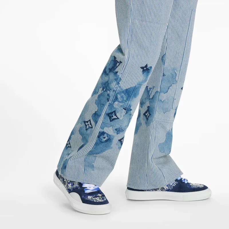 LOUIS VUITTON Casual Pants Men's Blue-4